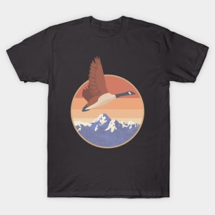 Sunset Goose Retro T-Shirt
